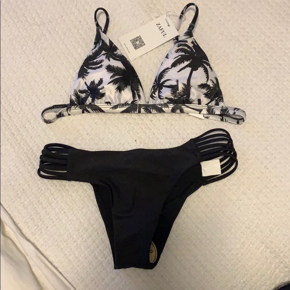 Zaful Palm Tree Bikini